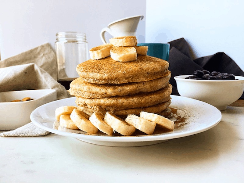 Light and fluffy Buckwheat Flaxseed Pancakes made with healthy wholesome ingredients. Delicious, gluten free, and packed with nutty buckwheat goodness. 