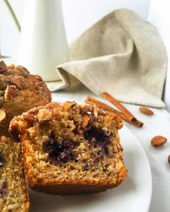 Healthy Whole Wheat Blueberry Muffins