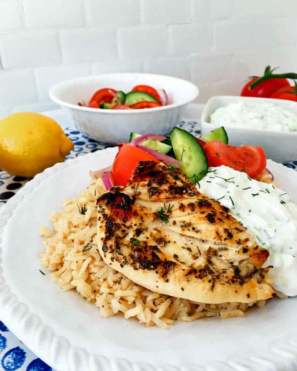 Greek Chicken Rice Bowl