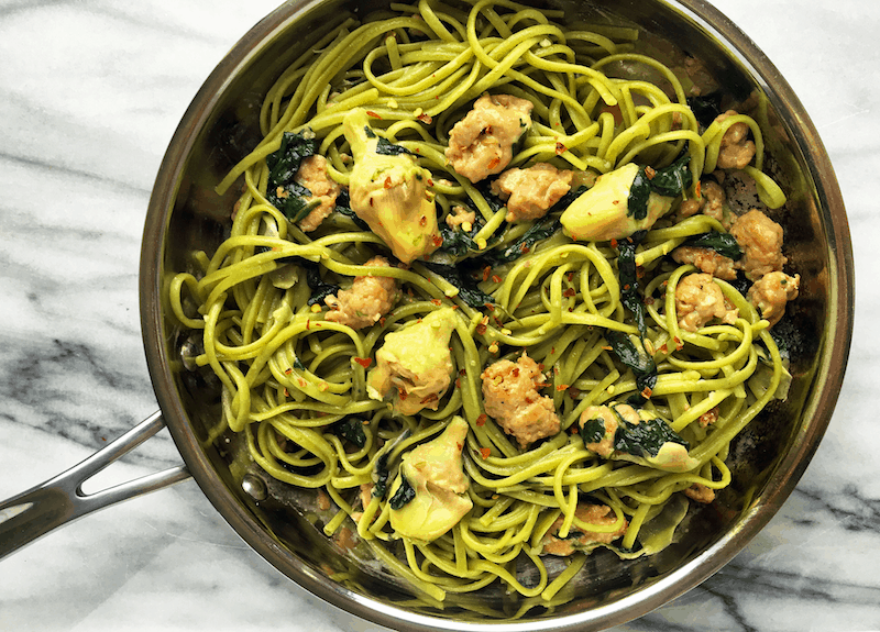 Spinach Artichoke Linguine