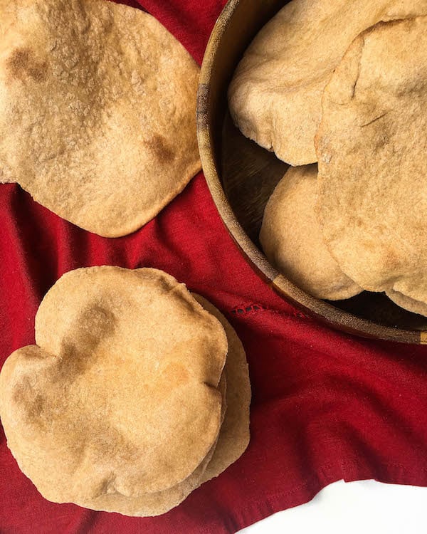 Homemade Whole Wheat Pita Bread