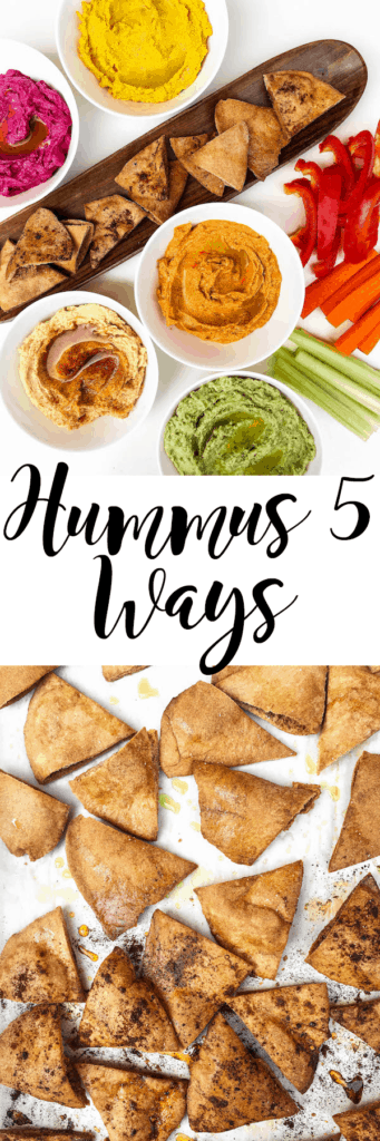 Hummus 5 Ways ... YUM!!