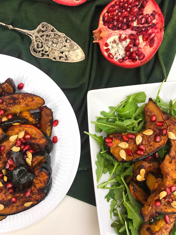 Spicy Maple Roasted Acorn Squash