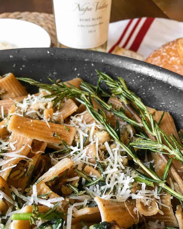 mushroom-spinach-pasta