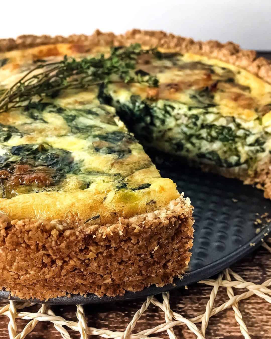 Spinach Quiche with WholeGrain Crust Baked Ambrosia