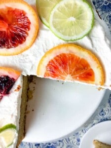 Boozy Blood Orange Margarita Cake | Baked Ambrosia