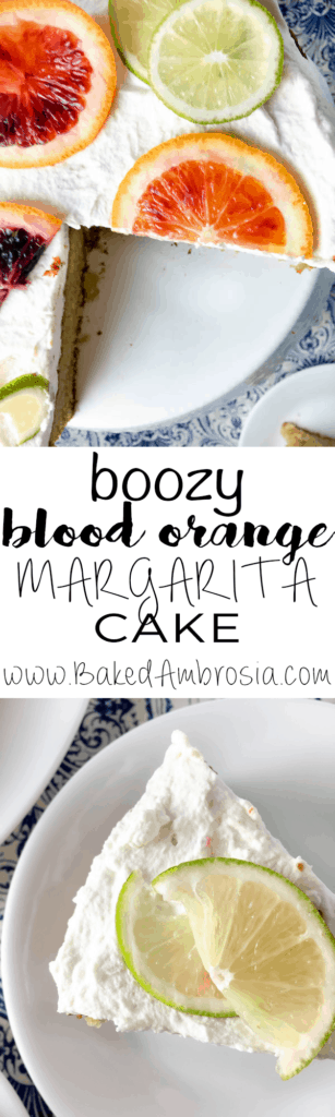 Boozy Blood Orange Margarita Cake