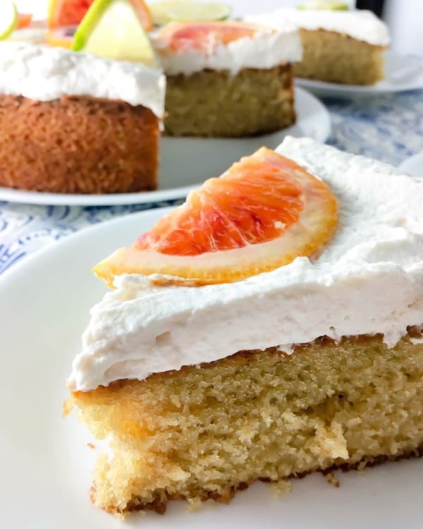 Boozy Blood Orange Margarita Cake