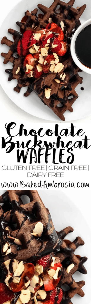 Chocolate Buckwheat Waffles (Gluten Free, Grain Free, Dairy Free)