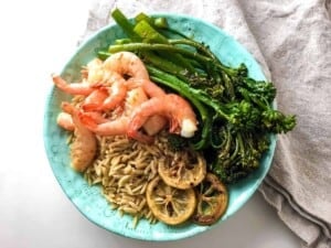 Shrimp Broccolini Orzo Bowl