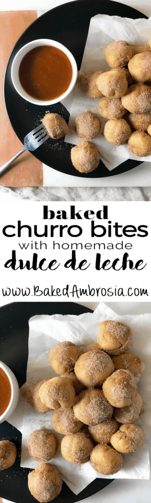 Baked Churros with Homemade Dulce de Leche