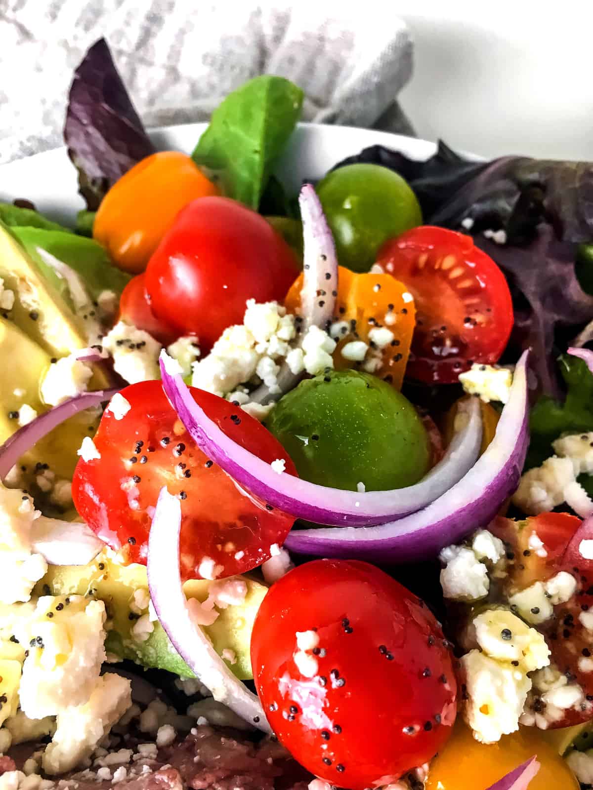 Avocado Steak Salad with Poppy Seed Vinaigrette Baked Ambrosia