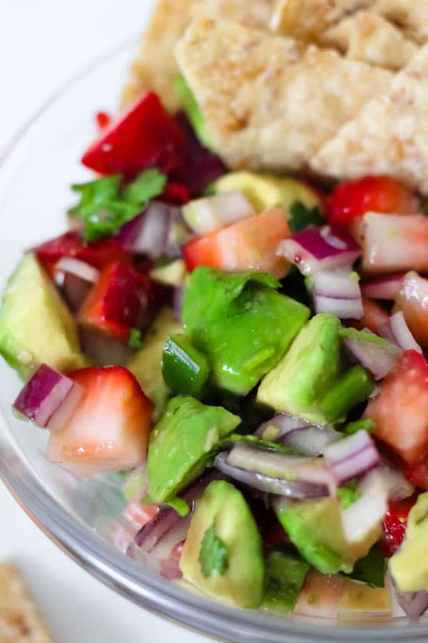 Healthy Strawberry Avocado Salsa