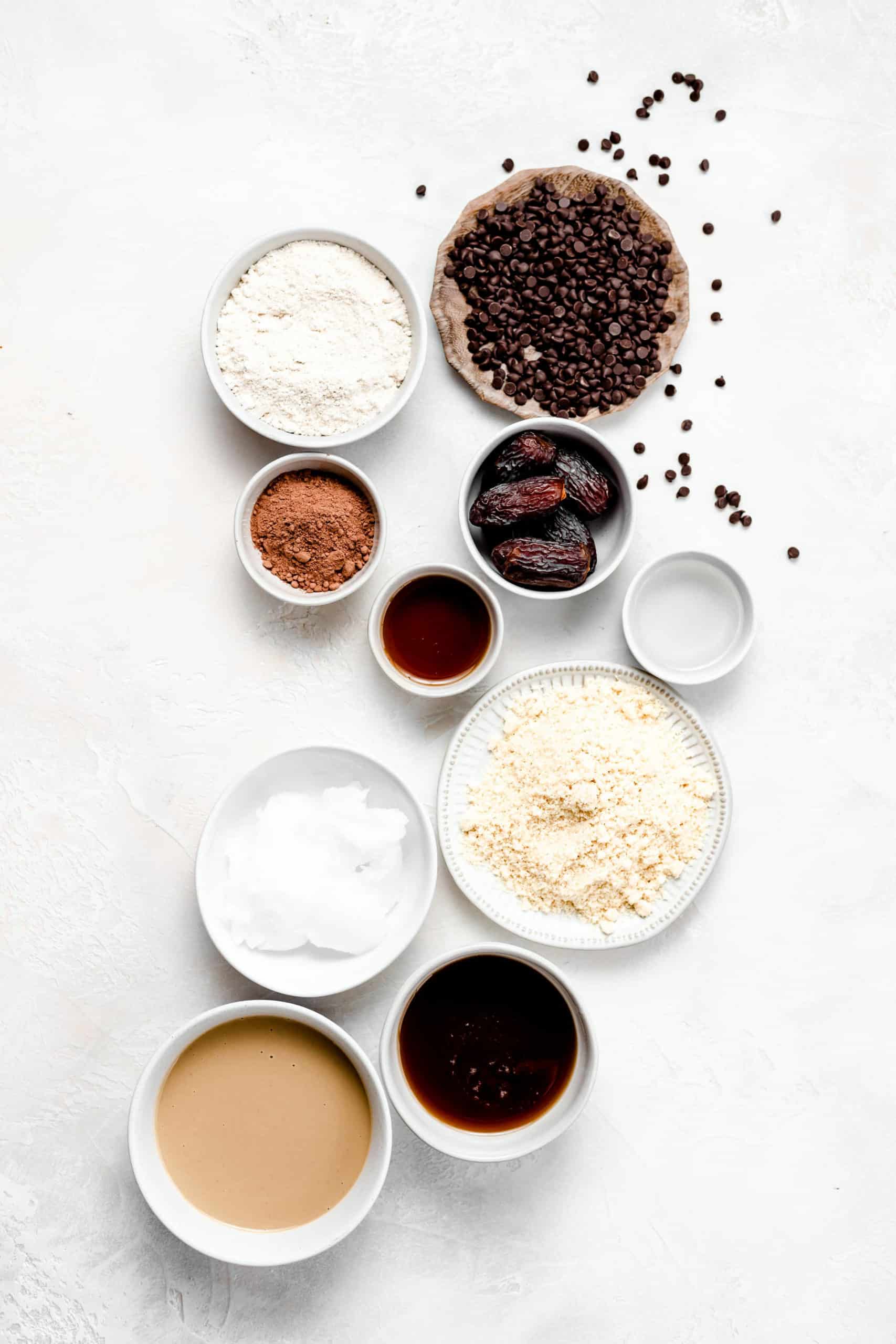 vegan/gluten free chocolate tahini bar ingredients