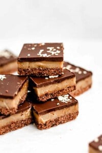 stack of chocolate tahini bars