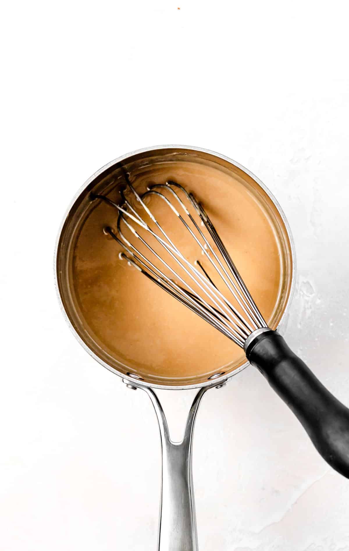 tahini filling in saucepan