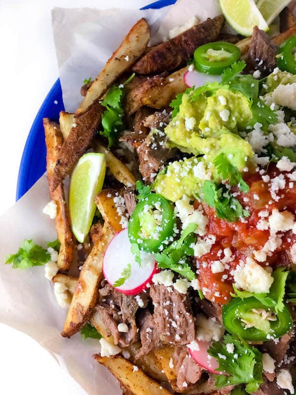 Loaded Mexican Street Fries | Baked Ambrosia