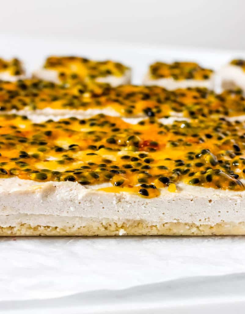 No Bake Coconut Passionfruit Bars Gluten Free Paleo Vegan