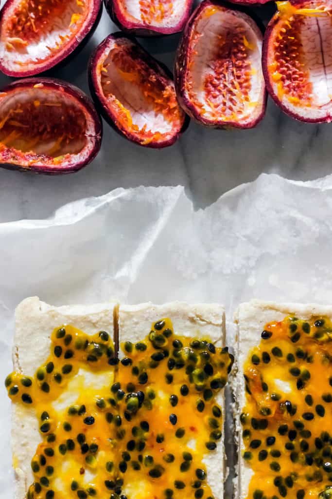 No Bake Coconut Passionfruit Bars Gluten Free Paleo Vegan