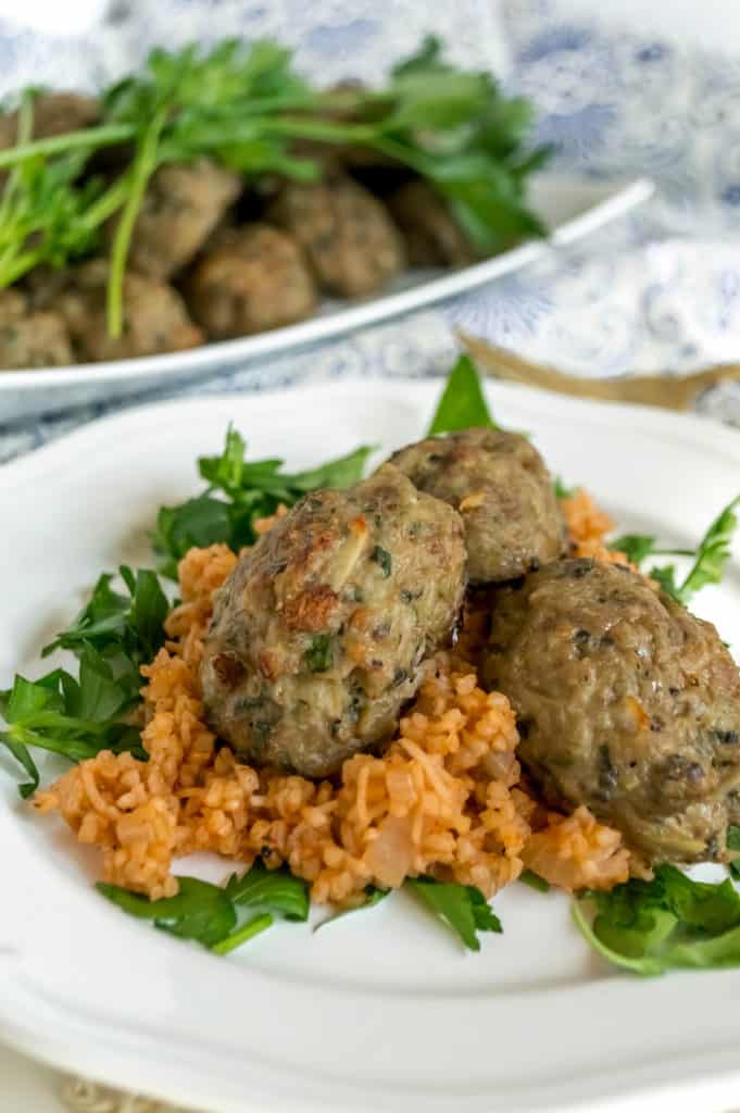 baked cypriot keftedes meatballs