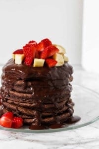 gluten free chocolate protein pancakes 1