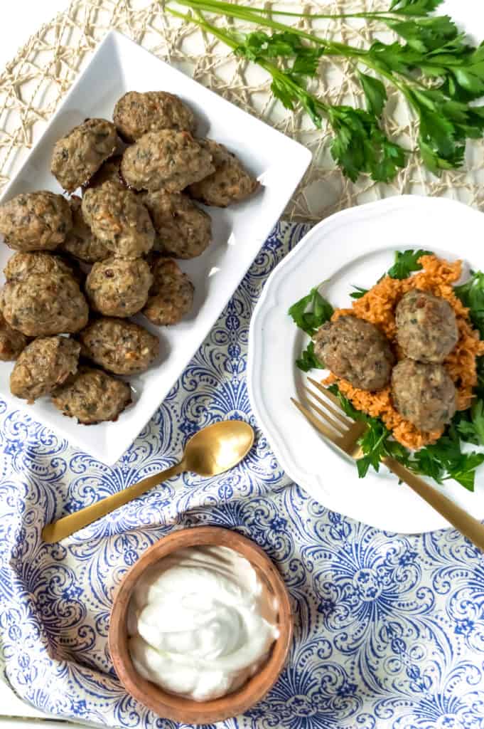 healthy baked cypriot keftedes meatballs