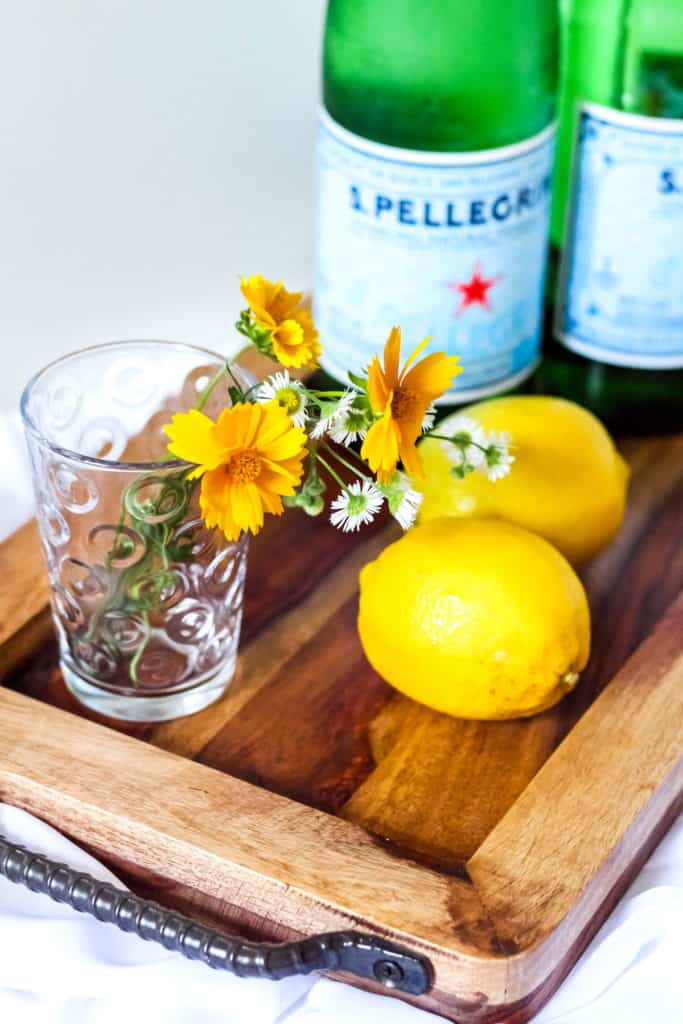 Cherry Sorbet Floats with San Pellegrino