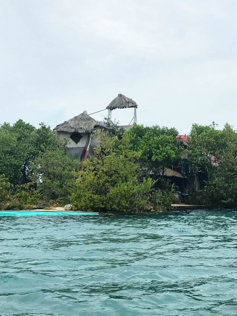 This is a floating house made out of recycled plastic!