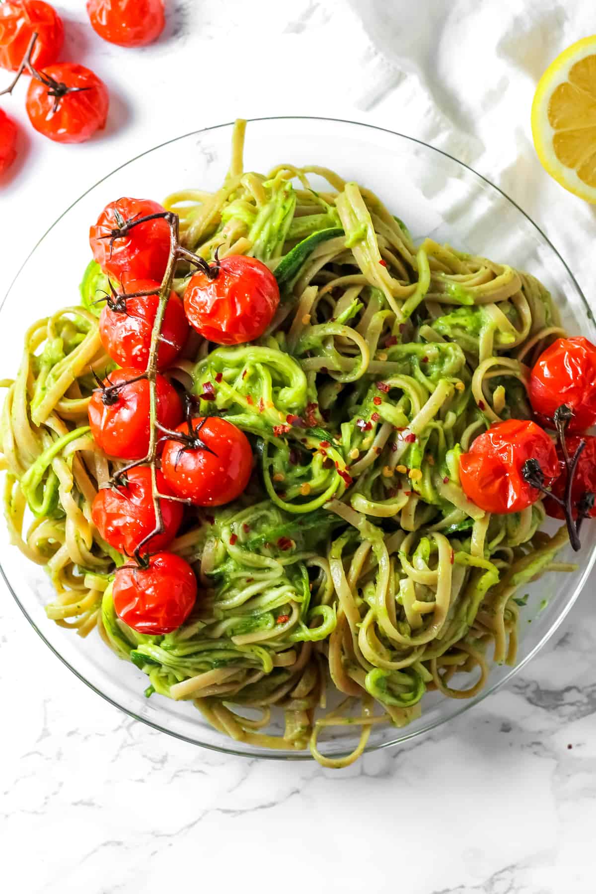 Green Goddess Zucchini Pasta (Vegan)