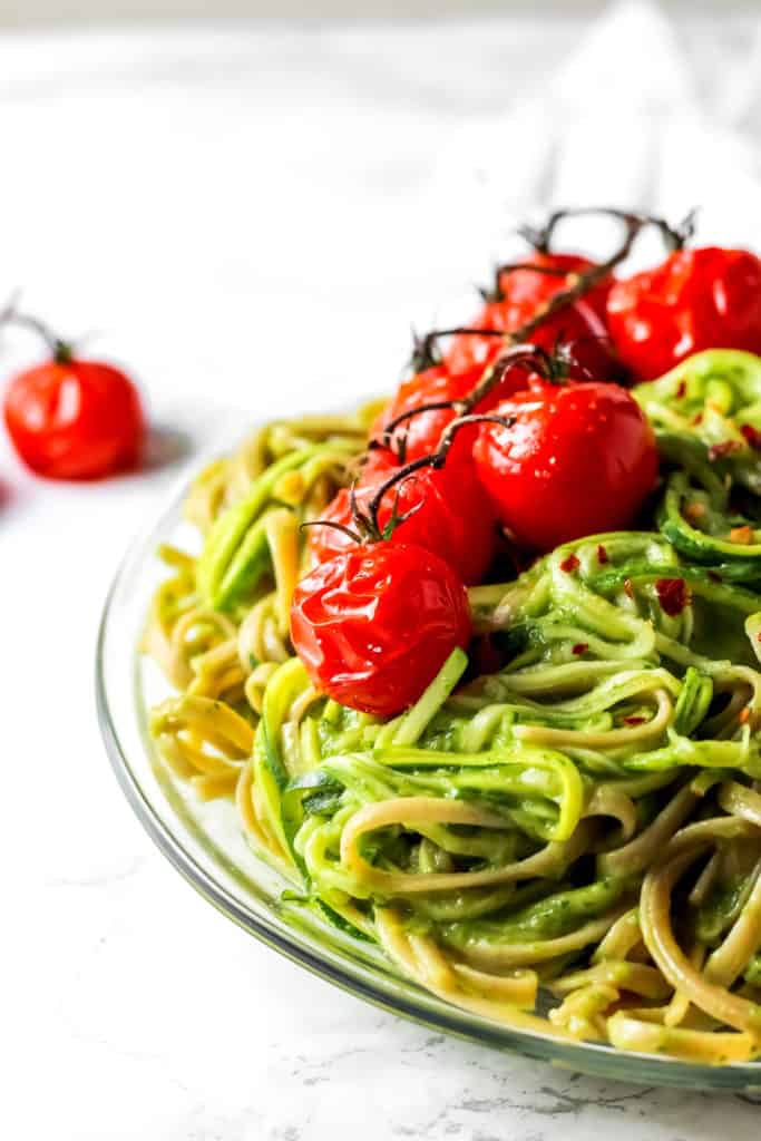 Green Goddess Zucchini Pasta Vegan