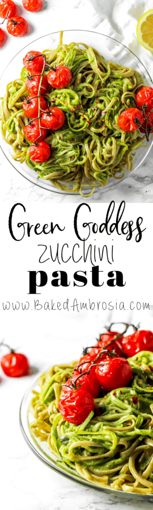 Green Goddess Zucchini Pasta (VEGAN)