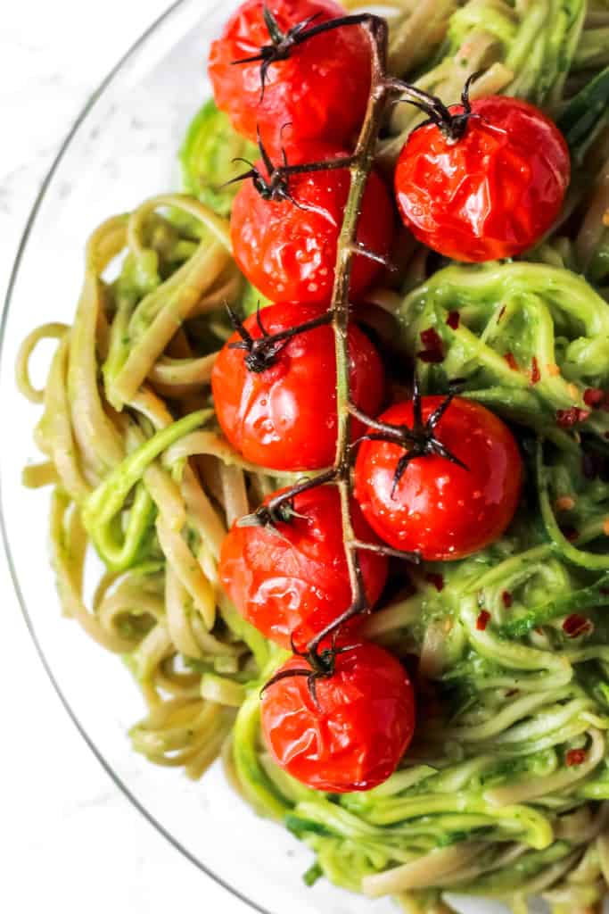 Green Goddess Zucchini Pasta Vegan