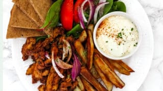 Healthy Greek Chicken Gyro Platter Baked Ambrosia