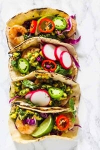 Shrimp Tacos with Mango Chimicchuri