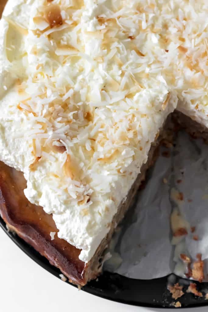 Banana Coconut Tres Leches Cake with Caramelized Bananas