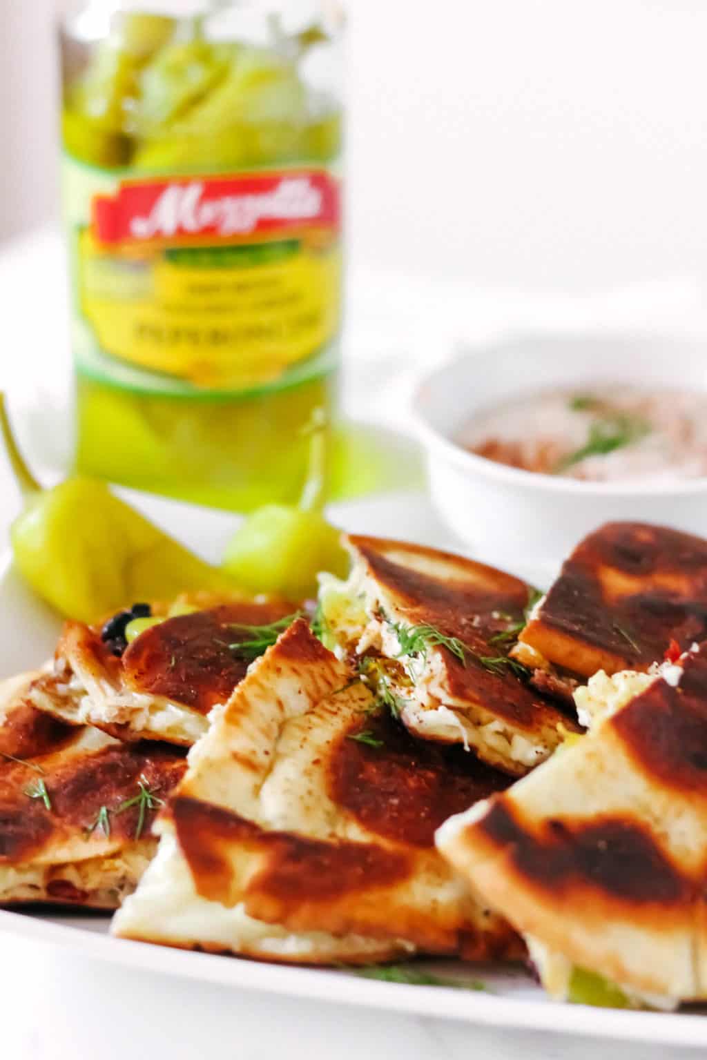 Greek Quesadillas with Spicy Yogurt Sauce Baked Ambrosia