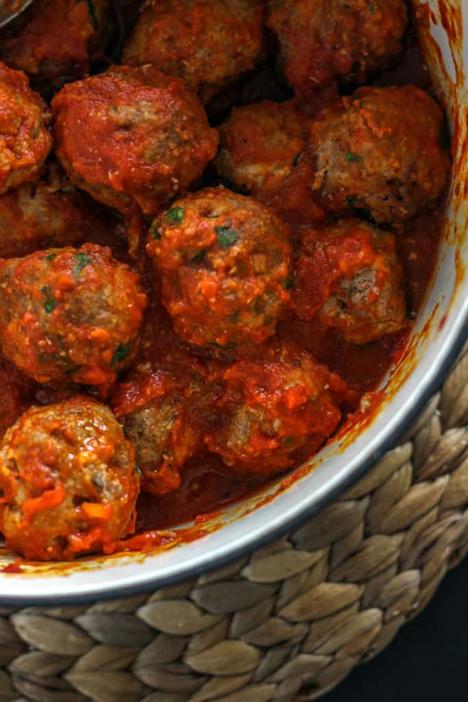 {Easy and Healthier} Spaghetti and Baked Meatballs