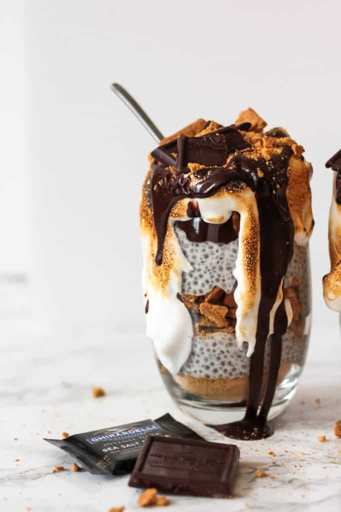 S'mores Chia Pudding Parfaits (Vegan)