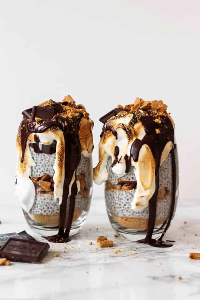 S'mores Chia Pudding Parfaits (Vegan)