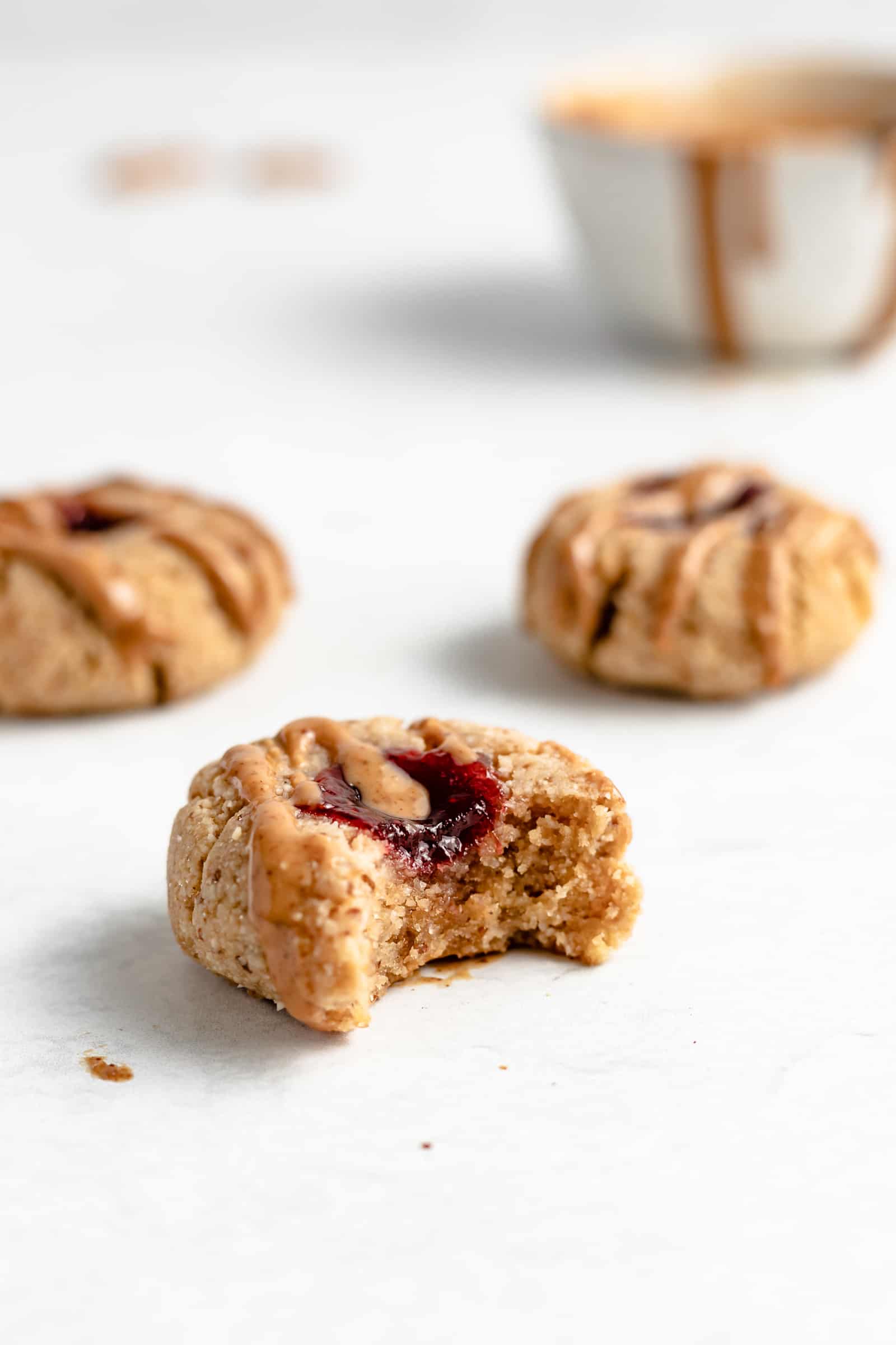 These easy Blackberry Almond Thumbprint Cookies are simple, delicious, and made with only five healthy ingredients! (Paleo-friendly, gluten-free, and vegan)