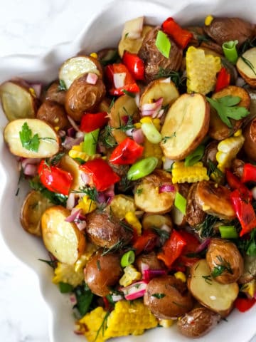 Roasted Corn and Potato Salad (no mayo!)