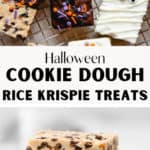 Halloween Cookie Dough Rice Krispie Treats Pin