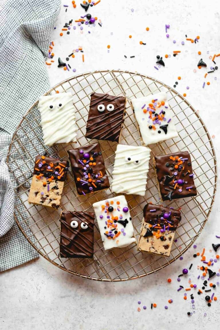 Easy Cookie Dough Rice Krispie Treats for Halloween