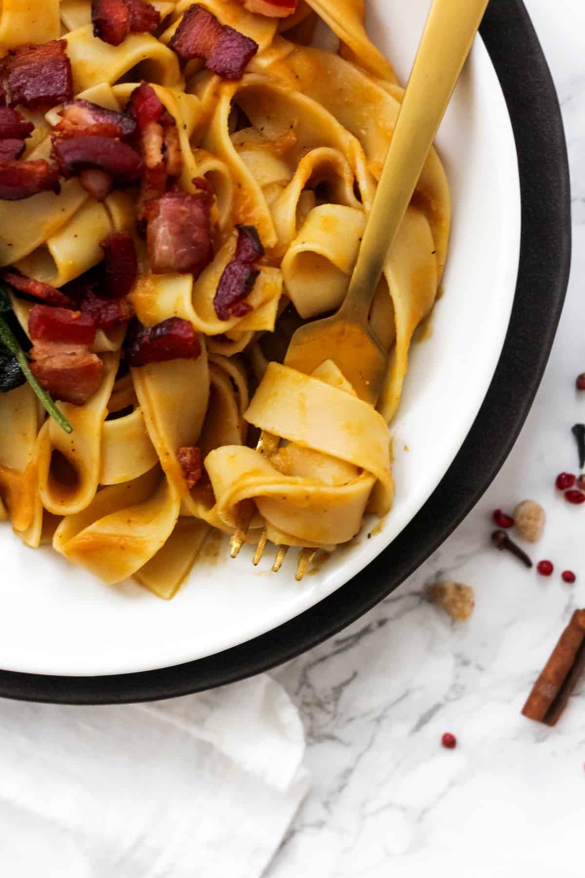 Winter Spiced Butternut Squash Pasta - Baked Ambrosia