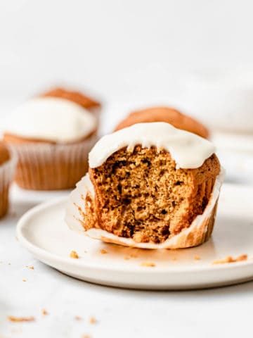 pumpkin muffin with glaze