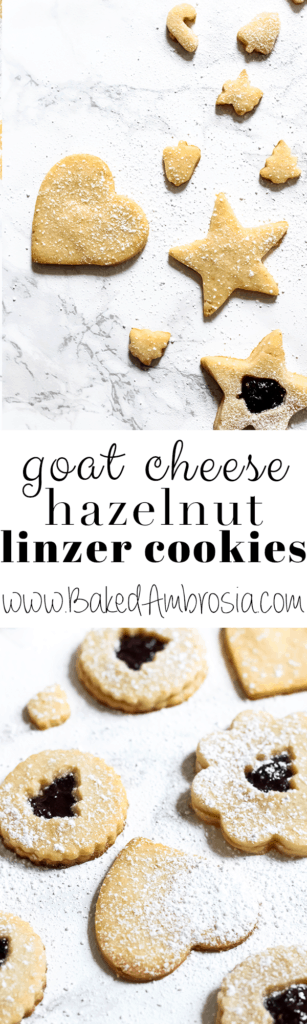 Goat Cheese Hazelnut Linzer Cookies