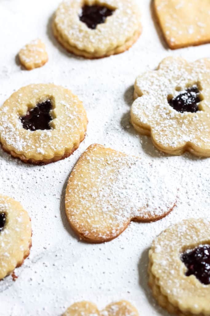 Goat Cheese Hazelnut Linzer Cookies