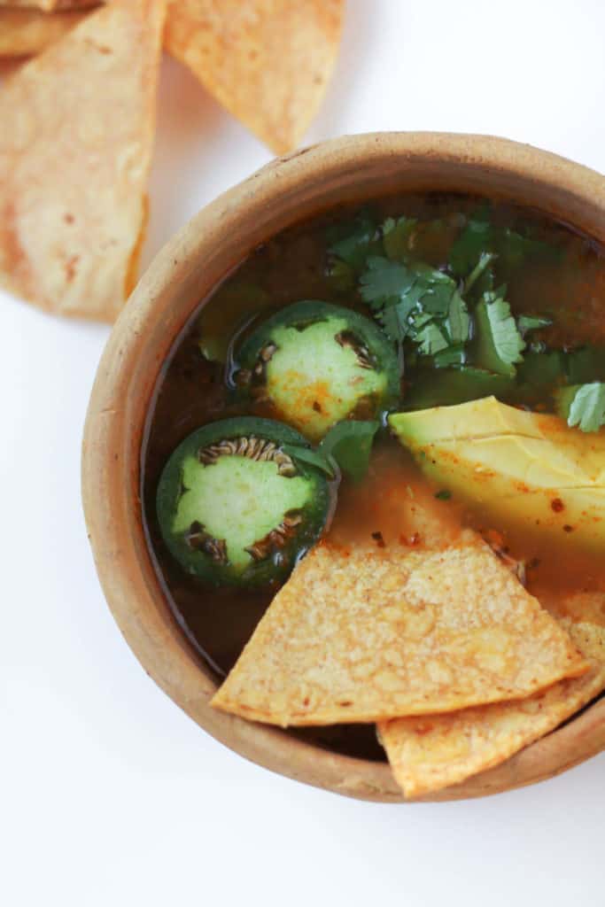 30 Minute Healthy Chicken Tortilla Soup