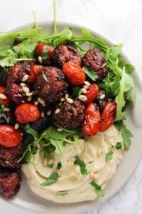 Balsamic Fig Glazed One-Skillet Meatballs