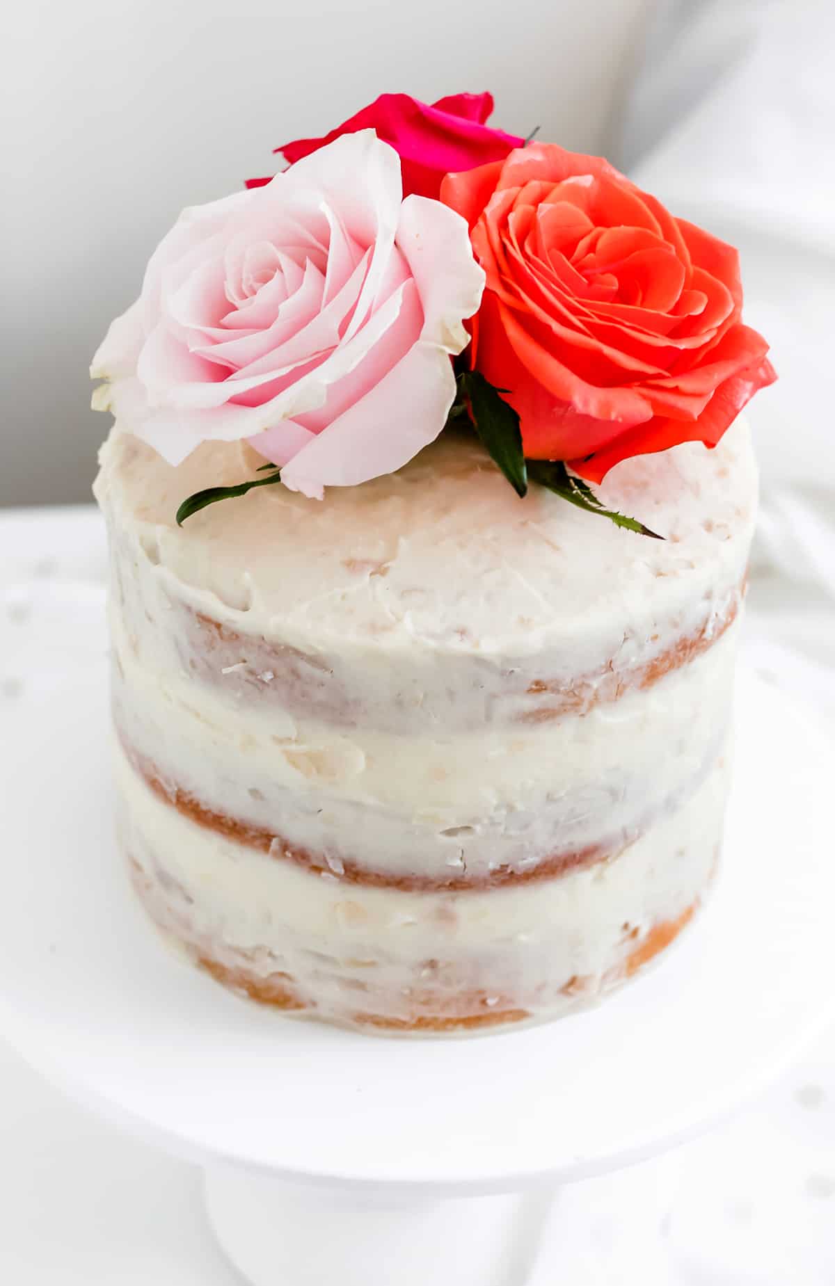 White Chocolate Coconut Almond Layer Cake